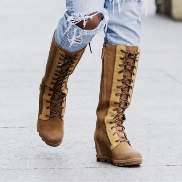 Sorel Joan of Arctic Il wedge Cate Tall Waterproof boots 7 NEW RARE🍒 - Picture 13 of 14